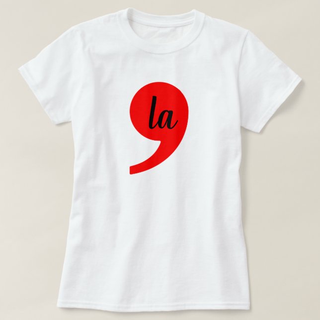 Kamala Harris 2024 Präsident Comma La Funny T-Shirt (Design vorne)