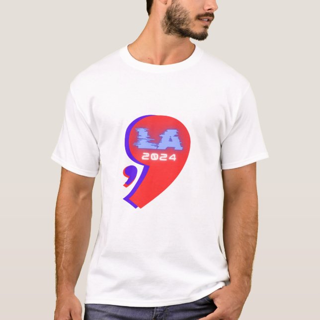 Kamala harris 2024 Präsident comma la lustige T-Shirt (Vorderseite)