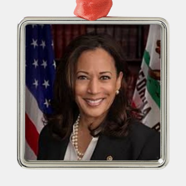 Kamala Harris 2024 Präsidentenverzierung Ornament Aus Metall (Vorne)