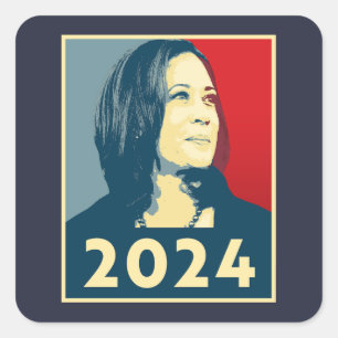Kamala Harris 2024 Quadratischer Aufkleber