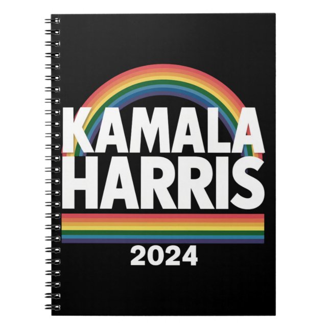 Kamala Harris 2024 Rainbow Gay Pride LGBT Election Notizblock (Vorderseite)