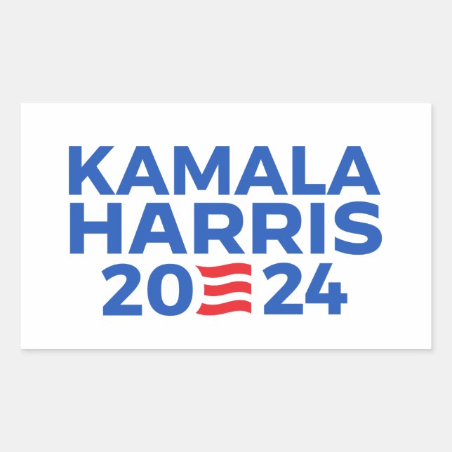Kamala Harris 2024 Rechteckiger Aufkleber (Vorderseite)