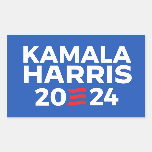 Kamala Harris 2024 Rechteckiger Aufkleber (Vorderseite)