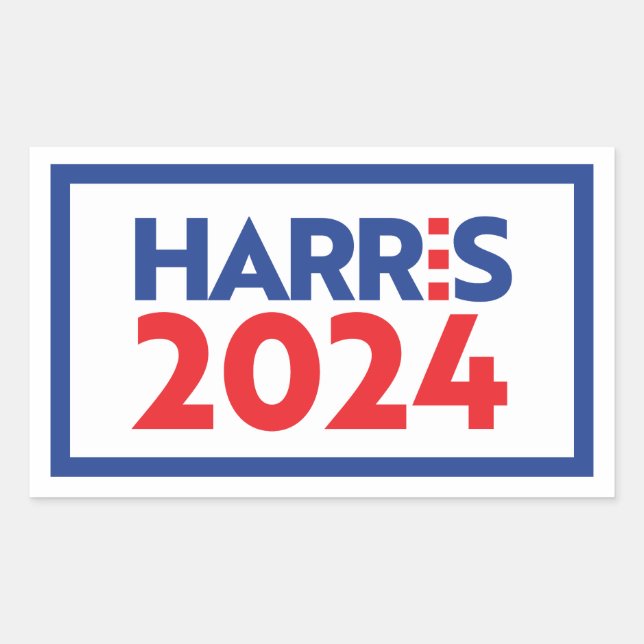 Kamala Harris 2024 Rechteckiger Aufkleber (Vorderseite)
