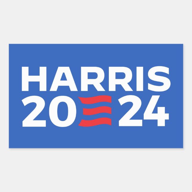 Kamala Harris 2024 Rechteckiger Aufkleber (Vorderseite)