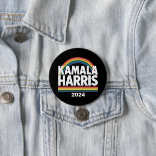 Kamala Harris 2024 Regenbogen Schwulen Stolz LGBT Button