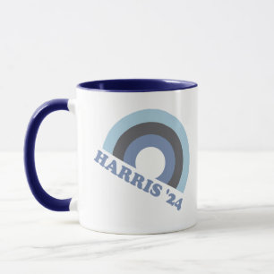 Kamala Harris 2024 Retro Rainbow Tasse