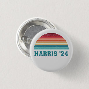 Kamala Harris 2024 Retro Sunset Vintag Button