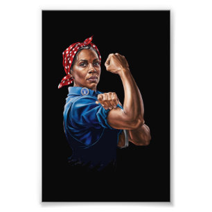 Kamala Harris 2024 Rosie The Riveter Childless Cat Fotodruck