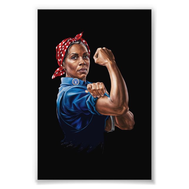 Kamala Harris 2024 Rosie The Riveter Childless Cat Fotodruck (Vorne)