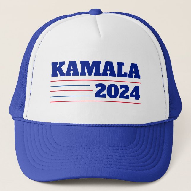 Kamala Harris 2024 Rot und Blau Truckerkappe (Vorderseite)