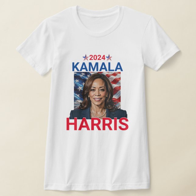 Kamala Harris 2024 Rot, Weiß und Blau T-Shirt (Ablage )