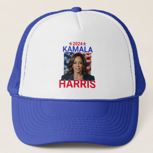 Kamala Harris 2024 Rot, Weiß und Blau Truckerkappe