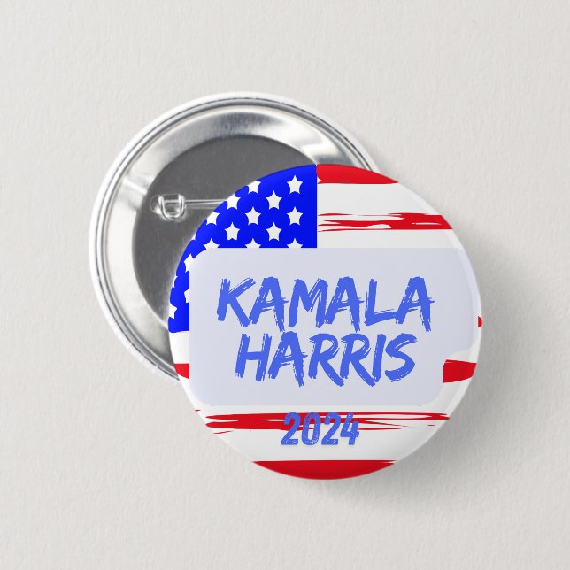 Kamala Harris 2024.Round Button, Standard, 2¼ Zoll Button (Vorne & Hinten)