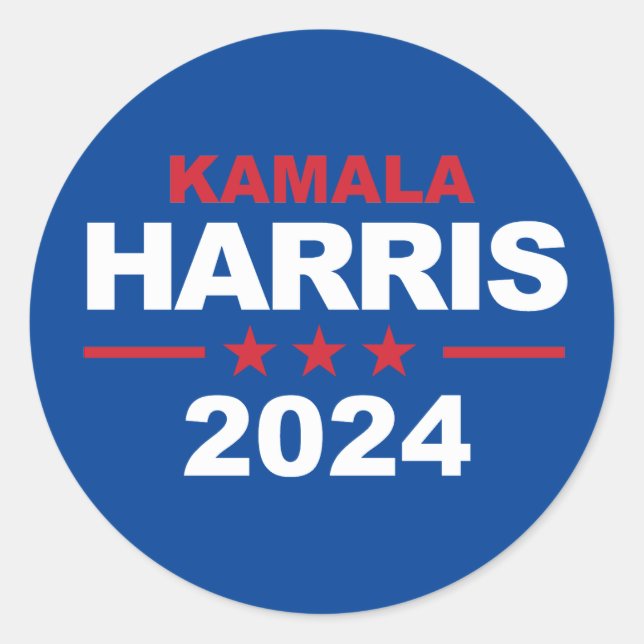 Kamala Harris 2024 Runder Aufkleber (Vorderseite)