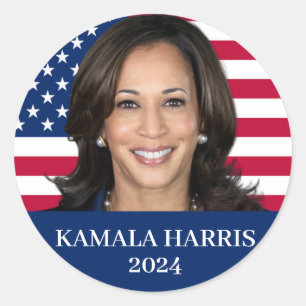Kamala Harris 2024 Runder Aufkleber
