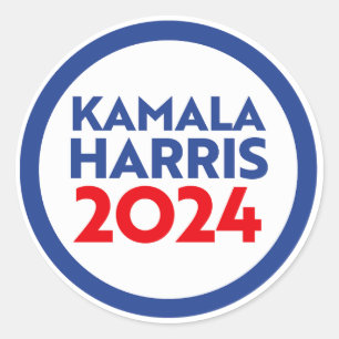 Kamala Harris 2024 Runder Aufkleber