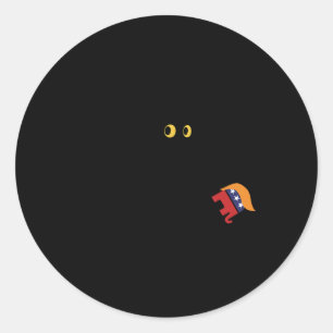 Kamala Harris 2024 Sieger Black Cat Vs Elephant T Runder Aufkleber