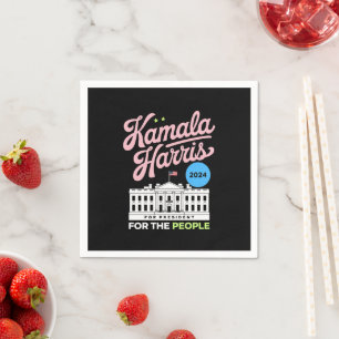 Kamala Harris 2024 Sozialdemokratenstimmen Blau Serviette