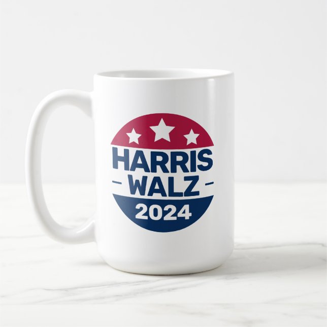 Kamala Harris 2024 und für das Präsidentschaftswah Kaffeetasse (Links)
