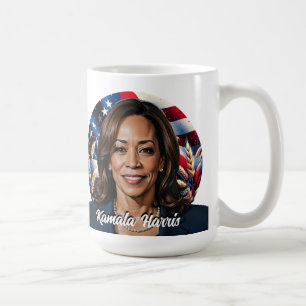 Kamala Harris 2024 US Flagge Kaffeetasse