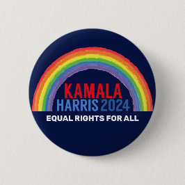 Kamala Harris 2024 Wahl Rainbow LGBTQ Button