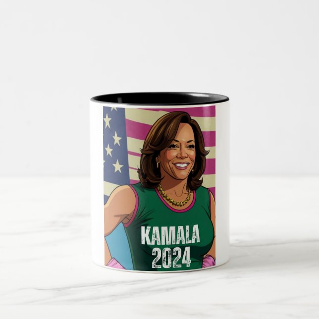 KAMALA HARRIS 2024 ZWEIFARBIGE TASSE (Mittel)