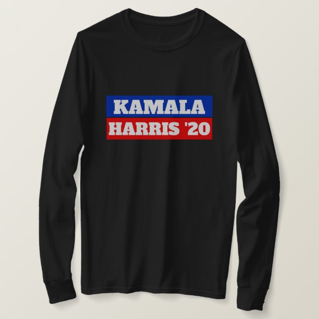 Kamala Harris '20 in Rot, Weiß und Blau T-Shirt (Design vorne)