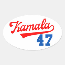 Kamala Harris 47. - Präsident 47. Ovaler Aufkleber