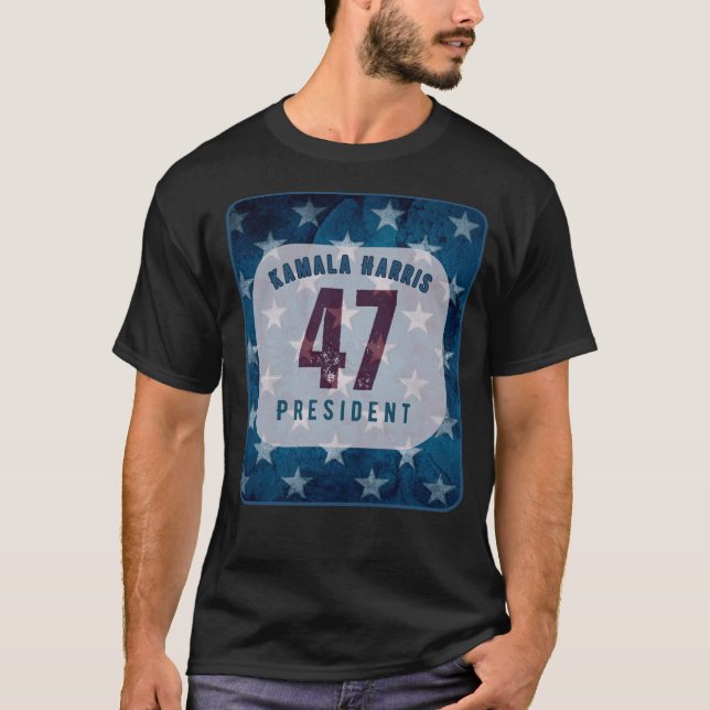 Kamala Harris 47 Präsident T-Shirt (Vorderseite)
