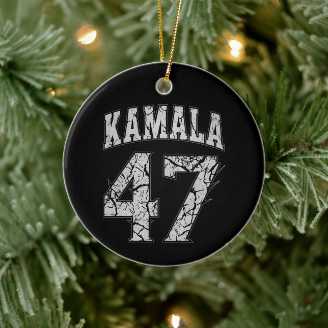 Kamala Harris 47. Präsident USA Amerika 2024 Keramik Ornament (Baum)