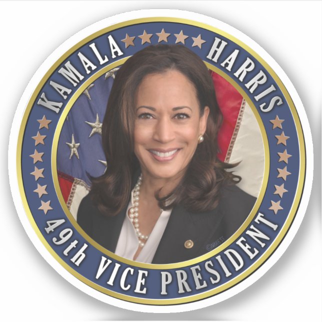 Kamala Harris 49. Vizepräsident Aufkleber (Vorderseite)