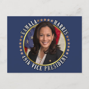 Kamala Harris 49. Vizepräsident Postkarte
