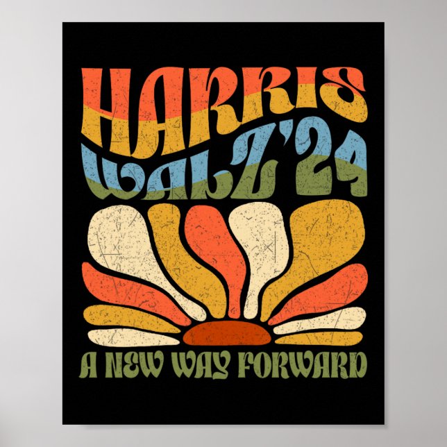 Kamala Harris A New Way Forward 2024 Boho Aestheti Poster (Vorne)