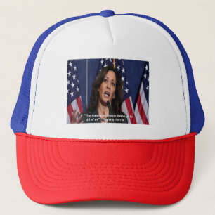 Kamala Harris & American Dream Quote Cap Truckerkappe