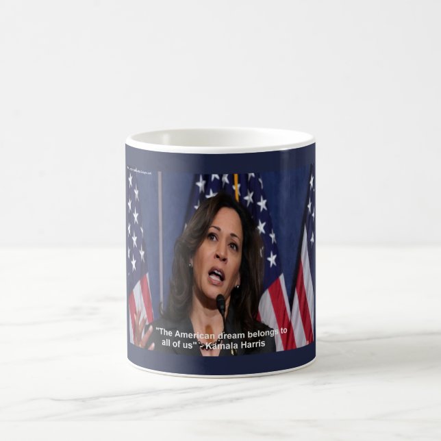 Kamala Harris & American Dream Quote Tasse Kaffee (Mittel)
