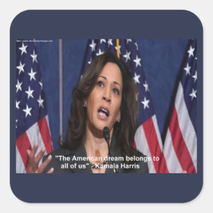 Kamala Harris & American Dream Zitat Aufkleber