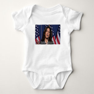 Kamala Harris & American Dream Zitat Baby Bodysuit Strampler