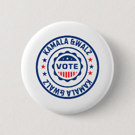 Kamala harris and walz 2024 | Wahl 2024 Button