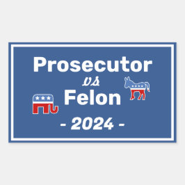 Kamala Harris Ansecutor VS Felon Rechteckiger Aufkleber