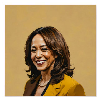 Kamala Harris Artistic Portrait, braune Version Poster