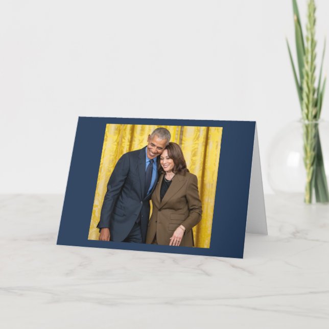 Kamala Harris & Barack Obama Dankeskarte (Vorderseite)