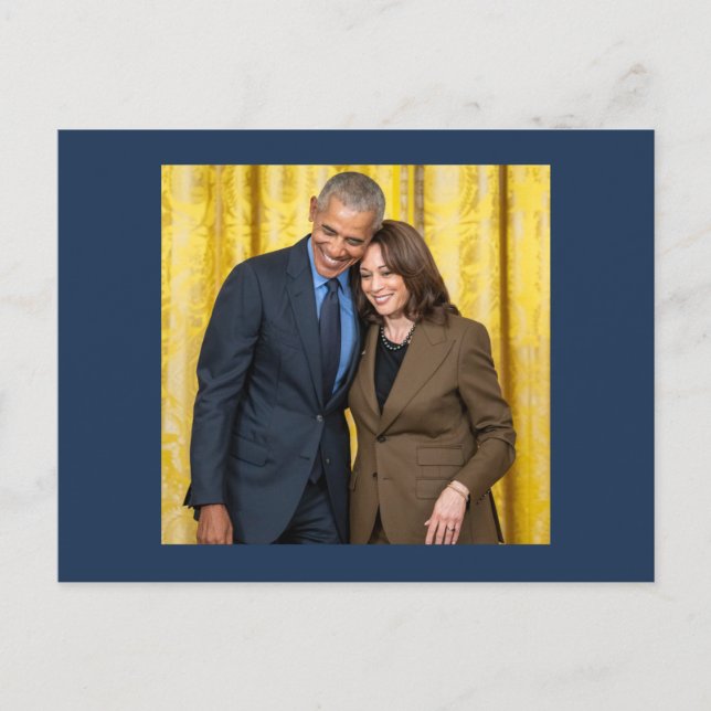 Kamala Harris & Barack Obama Postkarte (Vorderseite)