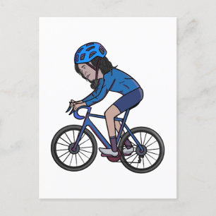 Kamala Harris Bike Postkarte
