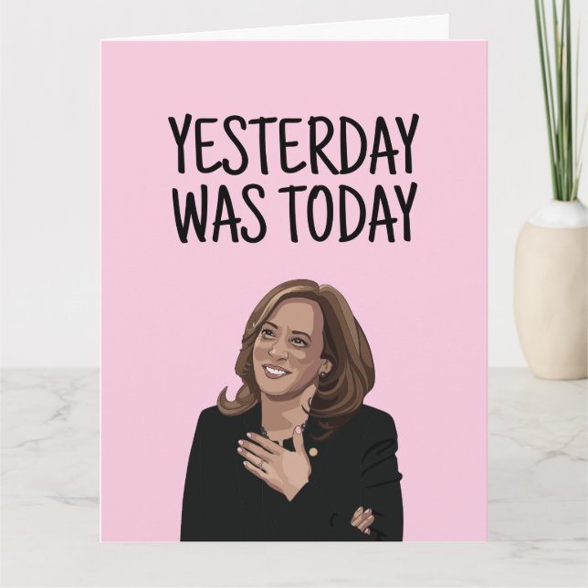 KAMALA HARRIS BIRTHDAY FUNNY GREETING KARTE (Vorderseite)