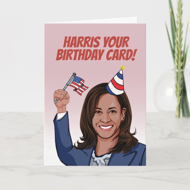 Kamala Harris Birthday Karte (Vorderseite)