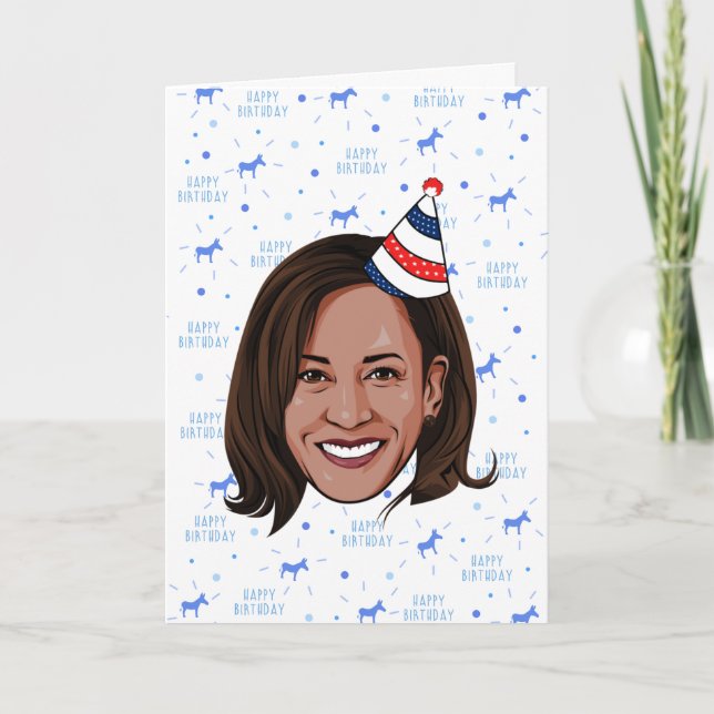 Kamala Harris Birthday Karte (Vorderseite)