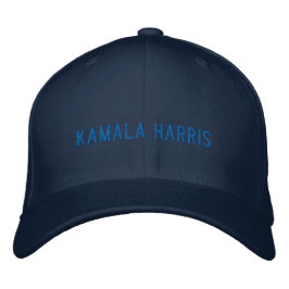 Kamala Harris blaue minimalistische Typografie Bestickte Baseballkappe