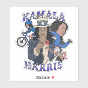 Kamala Harris Bootleg Rap Style Election Aufkleber