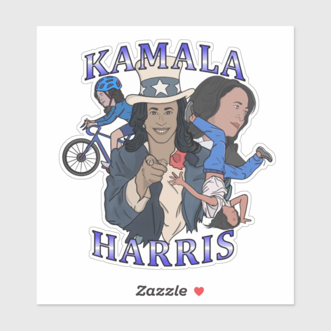 Kamala Harris Bootleg Rap Style Election Aufkleber (Blatt)